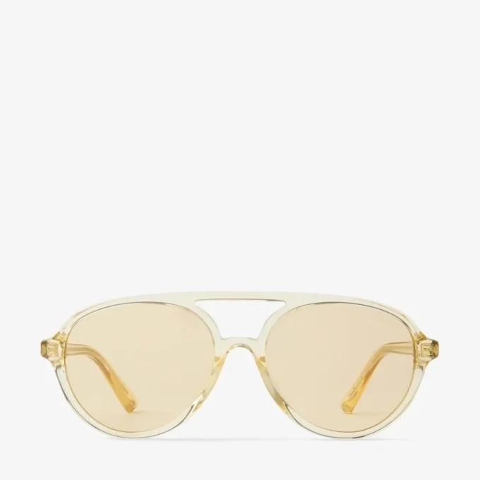 Gafas de sol de aviador Vira en amarillo transparente Gafas de sol de aviador Vira en amarillo transparente