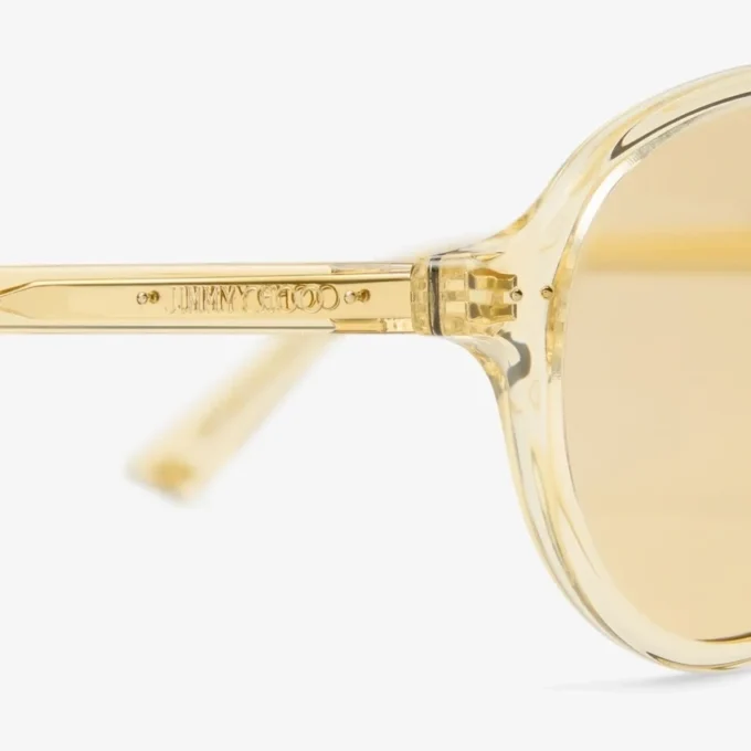 Gafas de sol de aviador Vira en amarillo transparente Gafas de sol de aviador Vira en amarillo transparente