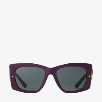 Gafas de sol Gabi con diseño de mariposa en acetato color ciruela y gris