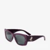 Gafas de sol Gabi con diseño de mariposa en acetato color ciruela y gris Gafas de sol Gabi con diseño de mariposa en acetato color ciruela y gris