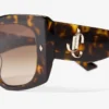 Gafas de sol Gabi de acetato en color habana y marrón degradado con montura de mariposa Gafas de sol Gabi de acetato en color habana y marrón degradado con montura de mariposa