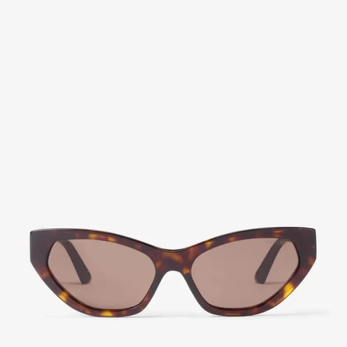 Gafas de sol Leyla marrón habana con forma de ojo de gato Gafas de sol Leyla marrón habana con forma de ojo de gato