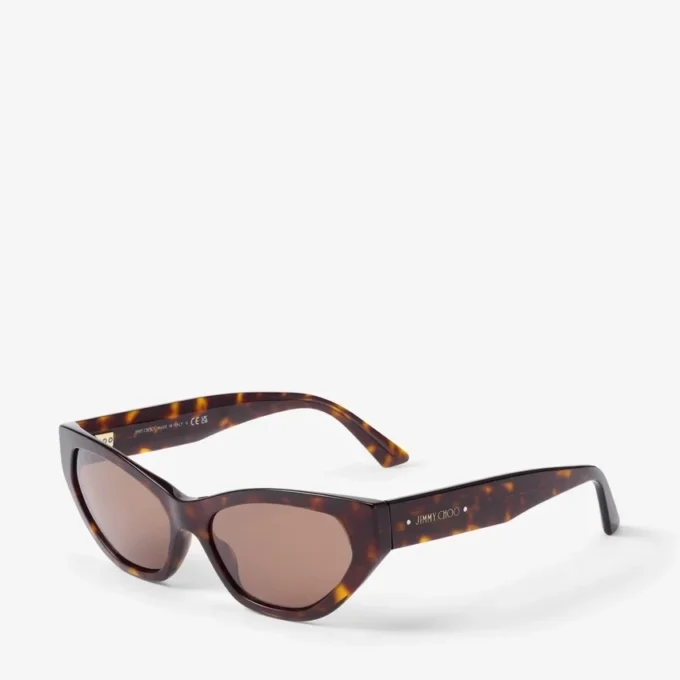 Gafas de sol Leyla marrón habana con forma de ojo de gato Gafas de sol Leyla marrón habana con forma de ojo de gato