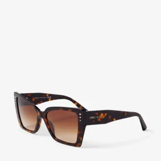 Gafas de sol Lorea con montura mariposa en marrón habana
