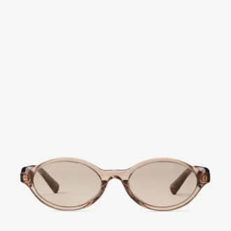 Gafas de sol Marais de acetato ovaladas en color marrón claro y marrón claro transparente