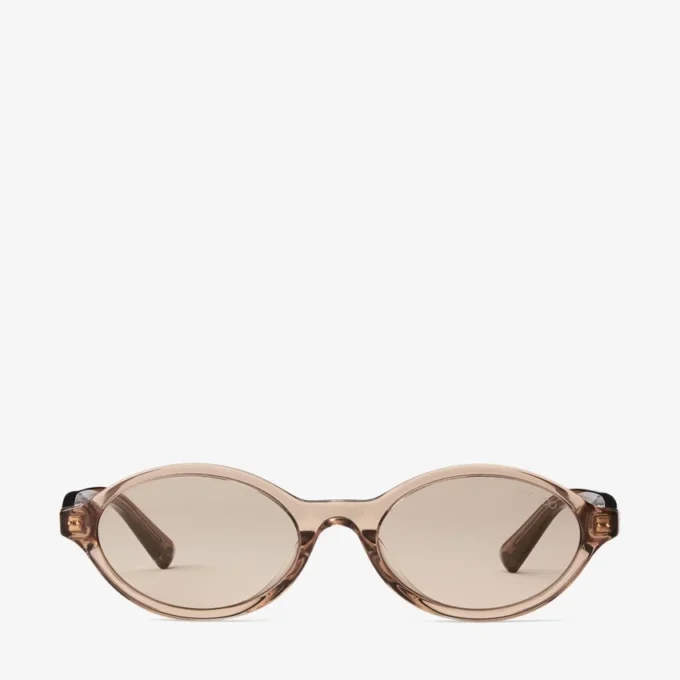 Gafas de sol Marais de acetato ovaladas en color marrón claro y marrón claro transparente Gafas de sol Marais de acetato ovaladas en color marrón claro y marrón claro transparente