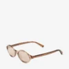 Gafas de sol Marais de acetato ovaladas en color marrón claro y marrón claro transparente Gafas de sol Marais de acetato ovaladas en color marrón claro y marrón claro transparente