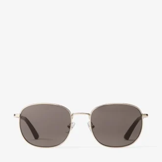 Gafas de sol metálicas Pantos Dune en oro pálido y marrón oscuro