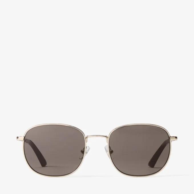 Gafas de sol metálicas Pantos Dune en oro pálido y marrón oscuro Gafas de sol metálicas Pantos Dune en oro pálido y marrón oscuro