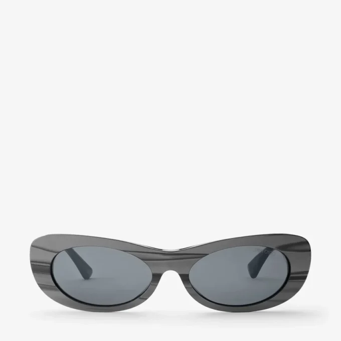 Gafas de sol ovaladas a rayas de Danny Black Gafas de sol ovaladas a rayas de Danny Black