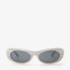 Gafas de sol ovaladas Danny con rayas blancas Gafas de sol ovaladas Danny con rayas blancas