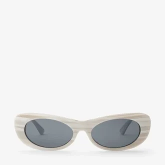 Gafas de sol ovaladas Danny con rayas blancas