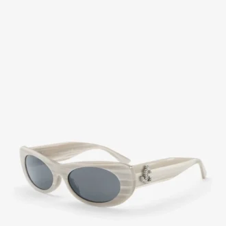 Gafas de sol ovaladas Danny con rayas blancas