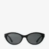 Gafas de sol ovaladas de acetato negro y gris de Benna Gafas de sol ovaladas de acetato negro y gris de Benna