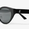 Gafas de sol ovaladas de acetato negro y gris de Benna Gafas de sol ovaladas de acetato negro y gris de Benna