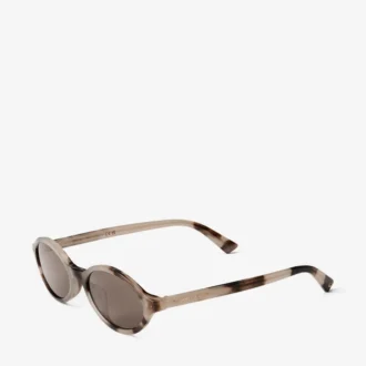 Gafas de sol ovaladas Marais de acetato Chai Havana y marrón oscuro