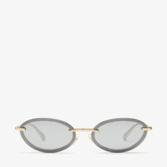 Gafas de sol ovaladas Zina en oro pálido