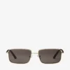 Gafas de sol rectangulares Gavin de metal en oro pálido y marrón oscuro Gafas de sol rectangulares Gavin de metal en oro pálido y marrón oscuro