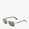 Gafas de sol rectangulares Gavin de metal en oro pálido y marrón oscuro Gafas de sol rectangulares Gavin de metal en oro pálido y marrón oscuro