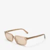 Gafas de sol rectangulares Josi transparentes en tono tostado Gafas de sol rectangulares Josi transparentes en tono tostado