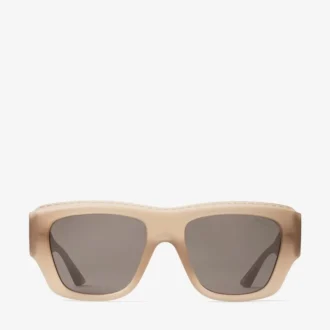 Gafas de sol rectangulares Yani en color tostado transparente mate