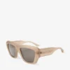 Gafas de sol rectangulares Yani en color tostado transparente mate Gafas de sol rectangulares Yani en color tostado transparente mate