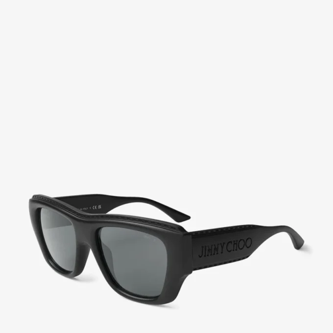 Gafas de sol rectangulares Yani en negro mate