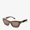 Gafas de sol Solene marrón habana con montura ojo de gato