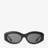 Gafas de sol Sue de montura ovalada en negro mate