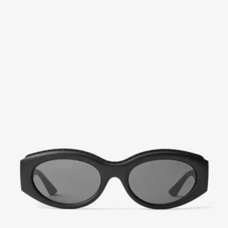 Gafas de sol Sue de montura ovalada en negro mate