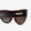 Gafas de sol Vale marrón habana con forma de ojo de gato