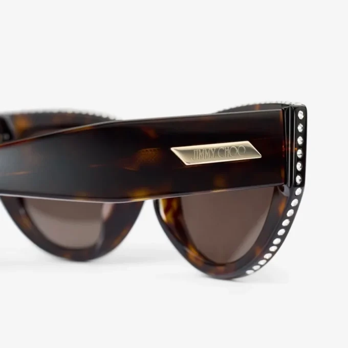 Gafas de sol Vale marrón habana con forma de ojo de gato