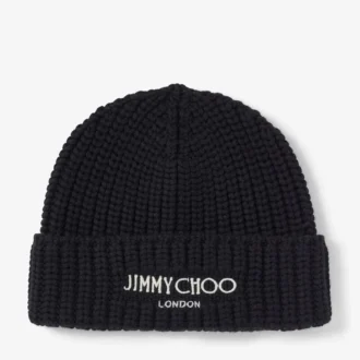 Gorro de punto Yuki en Cashwool negro
