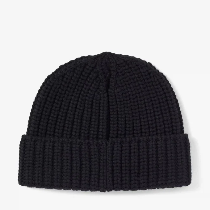 Gorro de punto Yuki en Cashwool negro