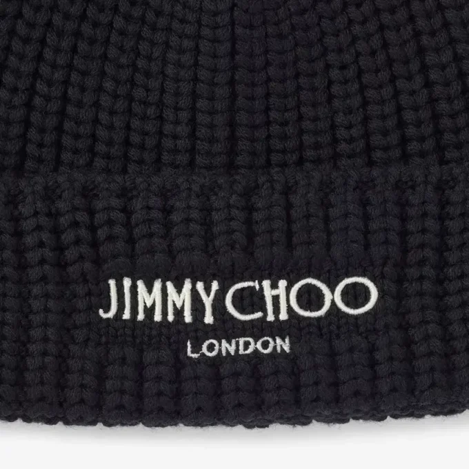Gorro de punto Yuki en Cashwool negro