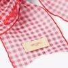 Horquilla con lazo en rojo rubí Horquilla con lazo de organza de cuadros mini