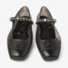 Las bailarinas Jelly Black con adornos de cristales Las bailarinas Jelly Black con adornos de cristales