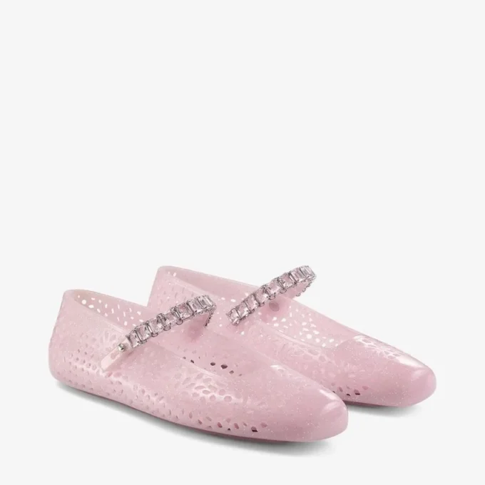 Las bailarinas Jelly Cotton Candy con adornos de cristales Las bailarinas Jelly Cotton Candy con adornos de cristales