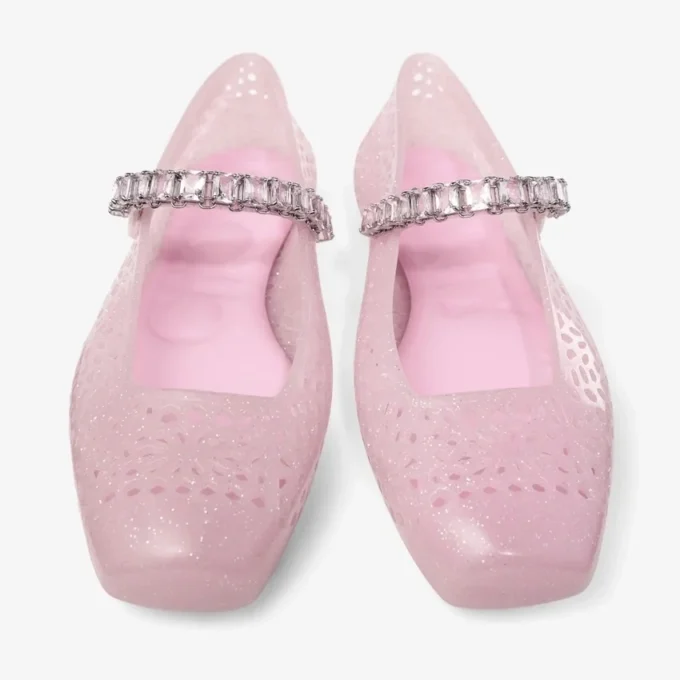 Las bailarinas Jelly Cotton Candy con adornos de cristales Las bailarinas Jelly Cotton Candy con adornos de cristales