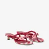 Liss 35 Mezcla de rojo rubí. Sandalias tipo mule de algodón a cuadros vichy con lazo a cuadros vichy Liss 35 Mezcla de rojo rubí. Sandalias tipo mule de algodón a cuadros vichy con lazo a cuadros vichy