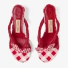 Liss 35 Mezcla de rojo rubí. Sandalias tipo mule de algodón a cuadros vichy con lazo a cuadros vichy Liss 35 Mezcla de rojo rubí. Sandalias tipo mule de algodón a cuadros vichy con lazo a cuadros vichy