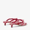 Liss 35 Mezcla de rojo rubí. Sandalias tipo mule de algodón a cuadros vichy con lazo a cuadros vichy Liss 35 Mezcla de rojo rubí. Sandalias tipo mule de algodón a cuadros vichy con lazo a cuadros vichy