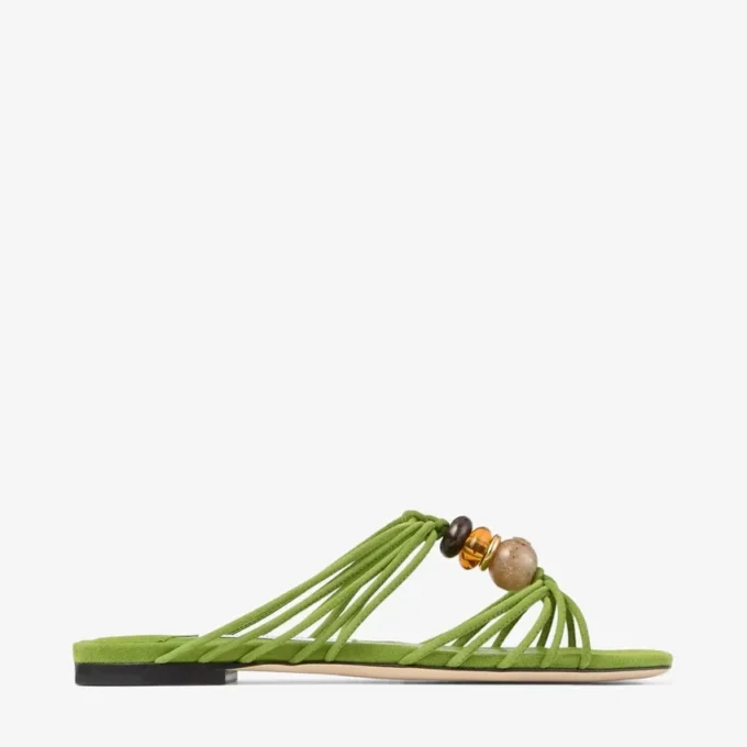 Lova Mule Flat Zapatos planos de ante Clover Mix con abalorios Lova Mule Flat Zapatos planos de ante Clover Mix con abalorios