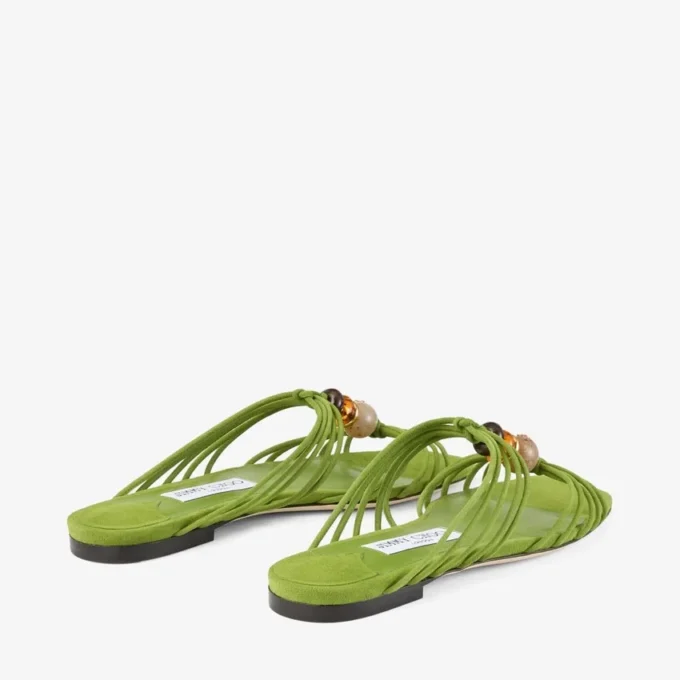 Lova Mule Flat Zapatos planos de ante Clover Mix con abalorios Lova Mule Flat Zapatos planos de ante Clover Mix con abalorios