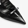 Love Mesh 85: zapatos de salón negros de piel spazzolato y malla fruncida Love Mesh 85: zapatos de salón negros de piel spazzolato y malla fruncida