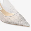 Love Sling Back 85: zapatos de tiras traseras de malla blanca con cristales DéGradé Galaxy Love Sling Back 85: zapatos de tiras traseras de malla blanca con cristales DéGradé Galaxy