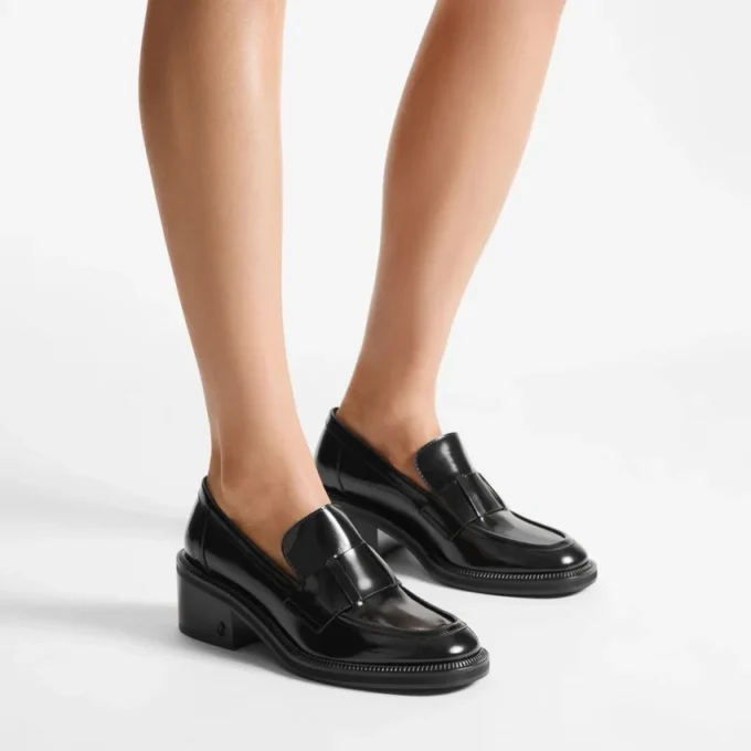 Mocasines con plataforma Tylor 60 en negro spazzolato Mocasines con plataforma Tylor 60 en negro spazzolato
