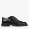Mocasines Derby Rowan con detalle brogue en piel vintage negra