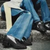 Mocasines Eliot 45 de piel napa metalizada negra con ojales Mocasines Eliot 45 de piel napa metalizada negra con ojales