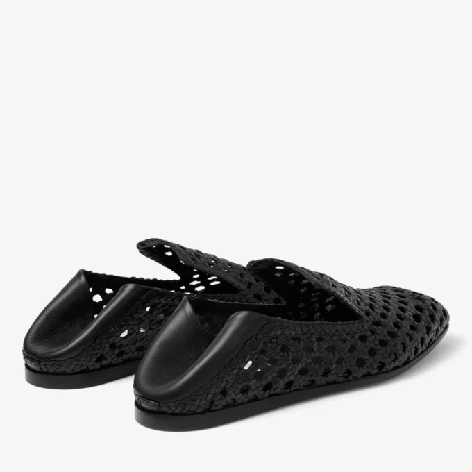 Mocasines Eliot de piel trenzada negra Mocasines Eliot de piel trenzada negra